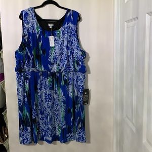 Royal blue pattern dress